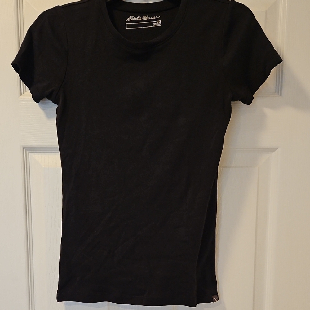 Eddie Bauer Black Fitted Short Sleeve T-Shirt